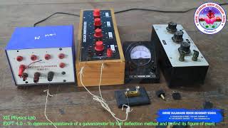 SVSSS 12 CBSE Phy Lab 40  To determine resistance of a galvanometer by half deflection method [upl. by Arej]