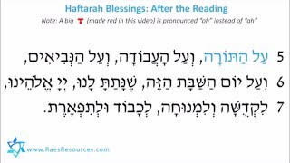 Haftarah Blessings After the Reading Reform  Sung Full Speed  Prayer Karaoke [upl. by Eugeniusz]