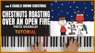 CHESTNUTS ROASTING ON AN OPEN FIRE The Christmas Song by Vince Guaraldi  Piano Tutorial Part 1 [upl. by Erual]