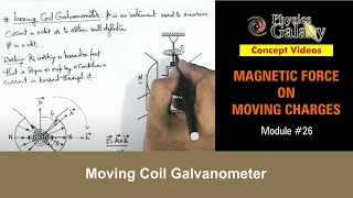 Class 12 Physics  Electromagnetic Force  26 Moving Coil Galvanometer  For JEE amp NEET [upl. by Ahsilef]