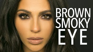 Brown Smokey Eye Makeup Tutorial  Teni Panosian [upl. by Jacquelyn]