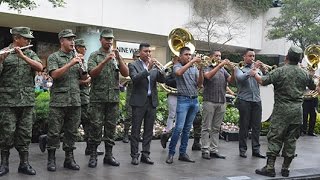 Flashmob de la Banda de Música de la V Región MIlitar [upl. by Anirres357]