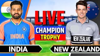 India vs New Zealand Match 12  Live Cricket Match Today  IND vs NZ  Champions Trophy [upl. by Viviyan]