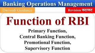 RBI Function of RBI RBI Functions Banking Operations Banking Operations management [upl. by Gipson990]