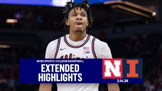 Nebraska vs Illinois College Basketball Highlightsm  CBS Sports [upl. by Jammie]