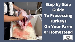 Turkey Processing  Step by Step How to Butcher A Pastured Turkey On Your Farm or Homestead [upl. by Rella]