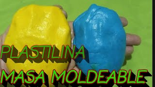 como hacer  PLASTILINA CASERA FACIL  expeeimento [upl. by Enohpets]