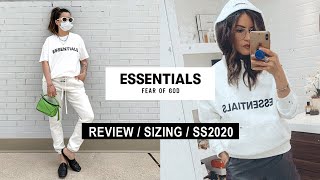 ESSENTIALS FEAR OF GOD  Clothing Review Sizing  What I Got From SS2020 [upl. by Syla]