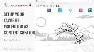 Cartoon Animator 4 Draw to Animate Tutorial  Setup Your Favorite PSD Editor as Content Creator [upl. by Leind]