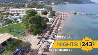 Messonghi Beach Hotel  Corfu Greece [upl. by Ynohtnad992]