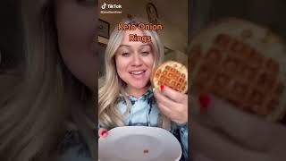 Keto Onion Rings  Mini Waffle Maker Recipe [upl. by Aissat]