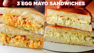 3 Easy Egg Mayo Sandwich Recipes [upl. by Anicart]