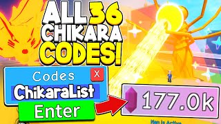 All 36 INSANE Chikara Codes In Anime Fighting Simulator Roblox [upl. by Tillo]