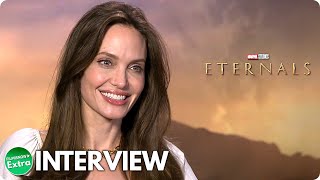 ETERNALS  Angelina Jolie Official Interview [upl. by Haelam]