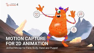 Create 2D Animation with Motion Capture  Cartoon Animator  Face Body and Hand Mocap [upl. by Christye]