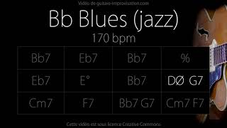 Bb Blues JazzSwing feel 170 bpm  Backing Track [upl. by Alvie]