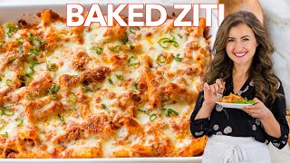 Baked ZITI Recipe  Easy PASTA CASSEROLE [upl. by Fregger]