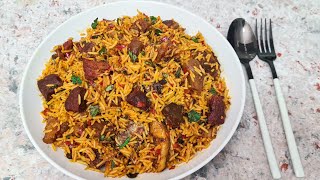 HOW TO MAKE THE BEST NATIVE JOLLOF RICE UPGRADED RECIPENIGERIAN JOLLOF RICEPALM OIL RICE [upl. by Brandtr]