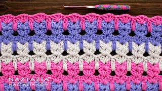 HOW to CROCHET CAT STITCH  Quick Easy and Cute Pattern by Naztazia [upl. by Rainah]