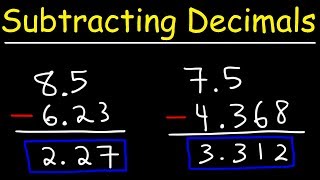 Subtracting Decimals  Keeping It Simple [upl. by Ardel690]