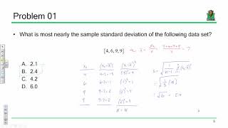 FE Exam Review Probability amp Statistics 20191113 [upl. by Florry]