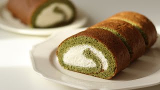 抹茶のロールケーキの作り方 Matcha Swiss Roll Cake｜HidaMari Cooking [upl. by Icats2]