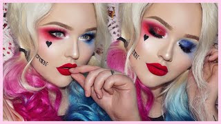 Suicide Squad HARLEY QUINN Glam Makeup Tutorial [upl. by Hilary136]