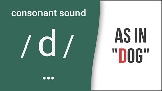 Consonant Sound  d  as in quotdogquot – American English Pronunciation [upl. by Schick]