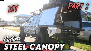 Custom Steel Canopy Build Part 1  4x4 [upl. by Adnohrahs]