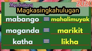 Ano ang Kasingkahulugan  Mga Halimbawa ng Salitang Magkasingkahulugan [upl. by Aimak]