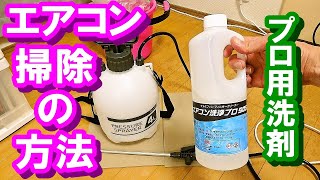 【意外と簡単】エアコン掃除の方法【プロ用洗剤・プロ505】 [upl. by Ashelman673]