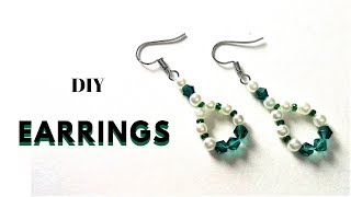 5 MINUTES DIY Earrings Beading tutorial  how to make earrings [upl. by Sheley]