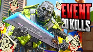 Caustic 20 KILLS SWORD Event Apex Legends Gameplay Season 19 [upl. by Annairba]