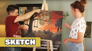 VERSCHILLENDE CREATIEVE MENSEN 2  sketch  bloopers [upl. by Iseabal]