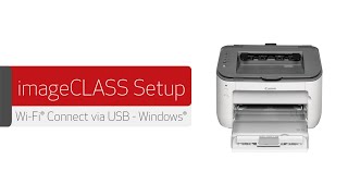 imageCLASS Wireless Setup via USB for Windows  LBP6030w LBP6230dw LBP7110Cw [upl. by Oliver12]