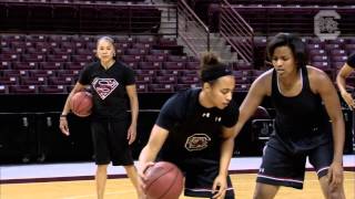 Coach Dawn Staley Micd Up  Summer Skill Session [upl. by Latsyrcal]