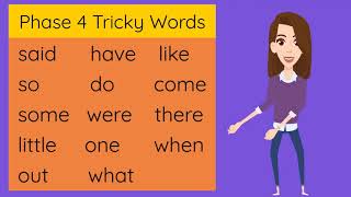 Phase 4 Tricky Words Song [upl. by Notsgnal499]