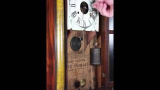 Seth Thomas Brass Movement Weight Driven Clock Main Wind [upl. by Cirde862]