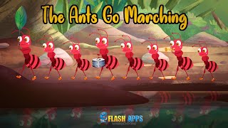 The ants go marching  Nursery Rhymes by EFlashApps [upl. by Greabe]