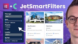 How to add filters with JetSmartFilters from Crocoblock  Elementor Pro [upl. by Jone]