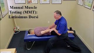 Manual Muscle Testing MMT Latissimus Dorsi Lats [upl. by Korns]