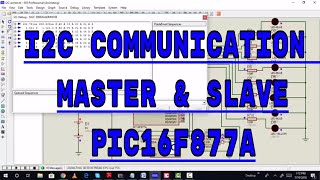 I2C communication using pic16f877a microcontroller [upl. by Alrrats]