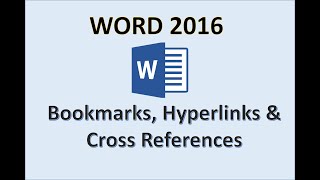 Word 2016  Bookmark Cross Reference amp Hyperlink  How to Add Use Insert Bookmarks References in MS [upl. by Ddet]