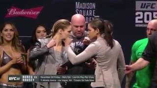 UFC 207 Nunes vs Rousey Faceoff [upl. by Vijnas]