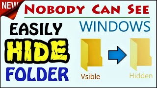 How to Hide Folder in Windows 10  8  7  Helpful Guide [upl. by Une]