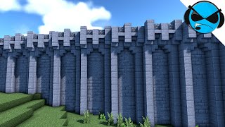 Minecraft How to Build a Castle Wall Minecraft Build Tutorial [upl. by Nnylirej119]