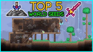 TOP 5 World Seeds in Terraria 1423 [upl. by Nerraw]