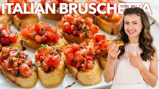 How to Make Italian BRUSCHETTA  Easy Appetizer [upl. by Aerdnael]