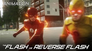 The Flash VS ReverseFlash  Part 1 CW 3D Fan Animation [upl. by Derzon524]