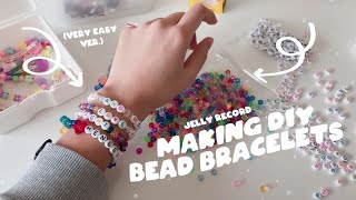 making simple bead bracelets 🍭  jelly record [upl. by Magda]